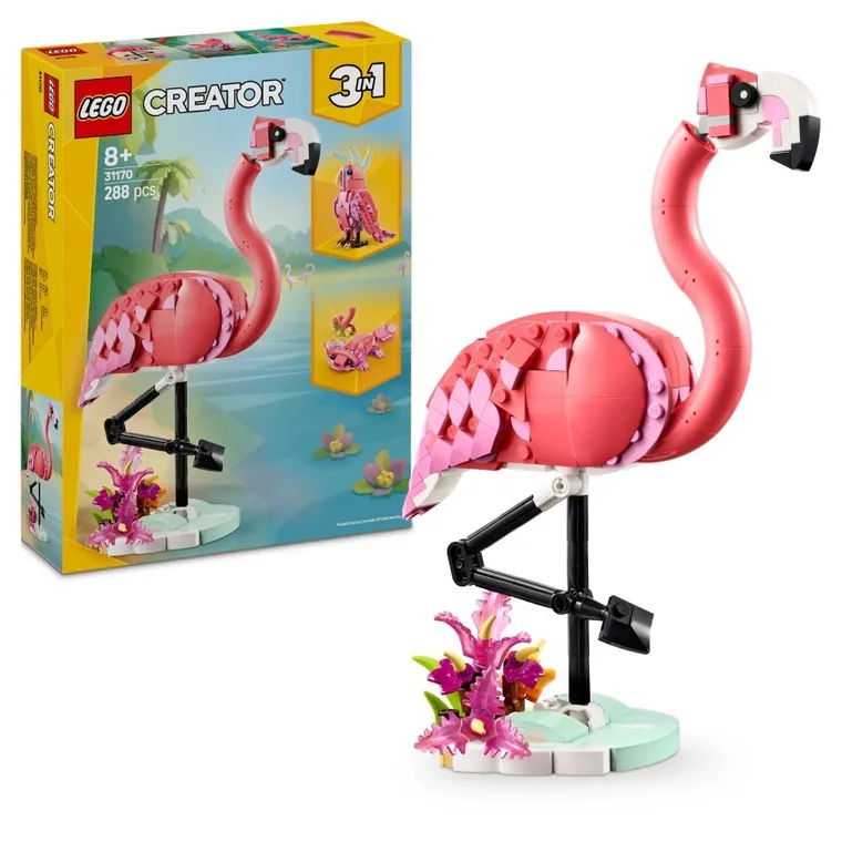 LEGO Creator, Animale salbatice: Flamingo roz, 31170