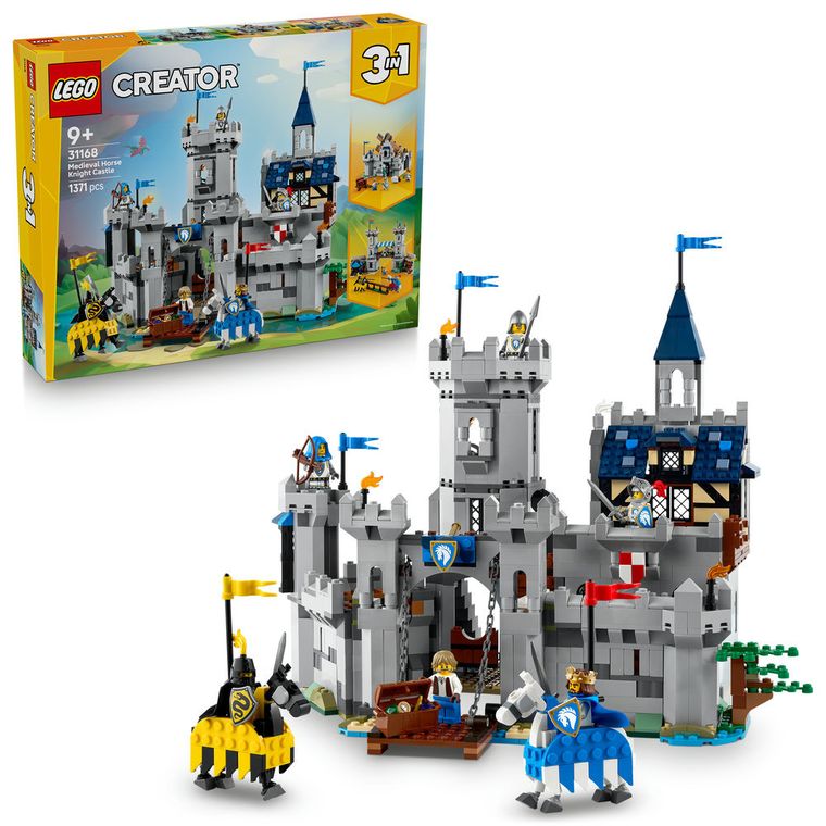 LEGO Creator, Castel medieval cu cai si cavaleri, 31168