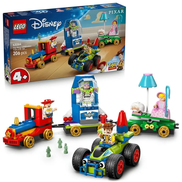 LEGO Disney Pixar, Tren aniversar si masina RC din Toy Story, 43264
