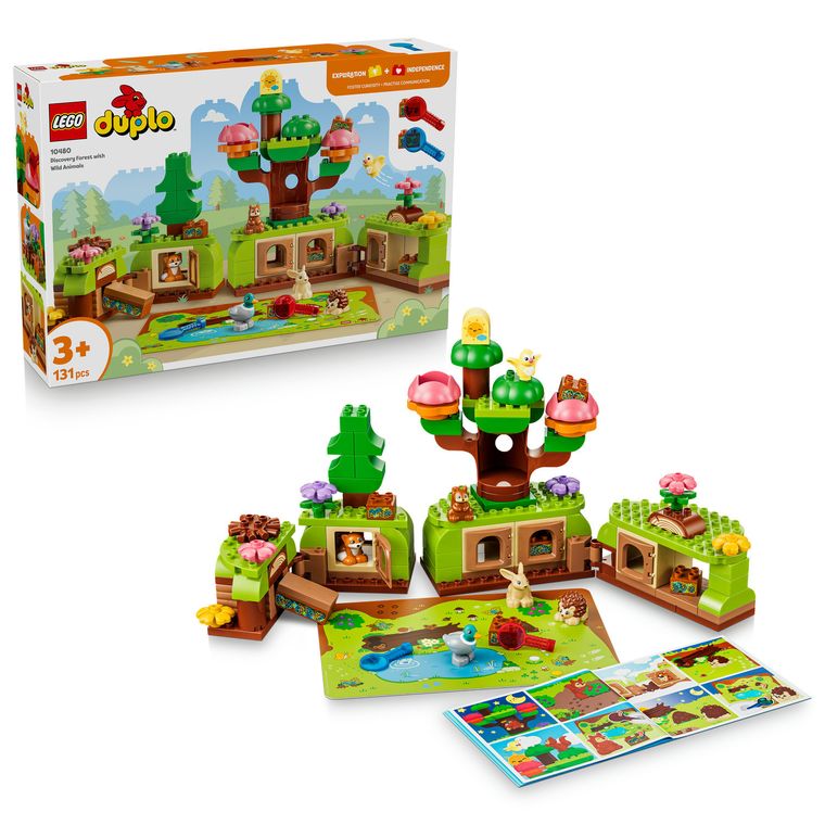 LEGO DUPLO Town, Padurea descoperirilor cu animale salbatice, 10480