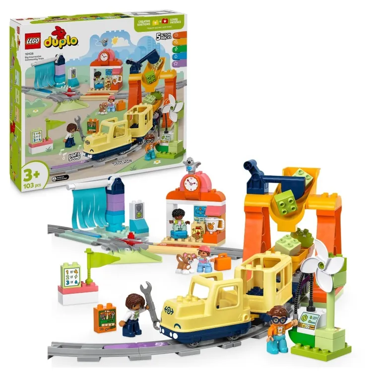 LEGO DUPLO, Tren comunitar mare si interactiv, 10428 - smyk.ro