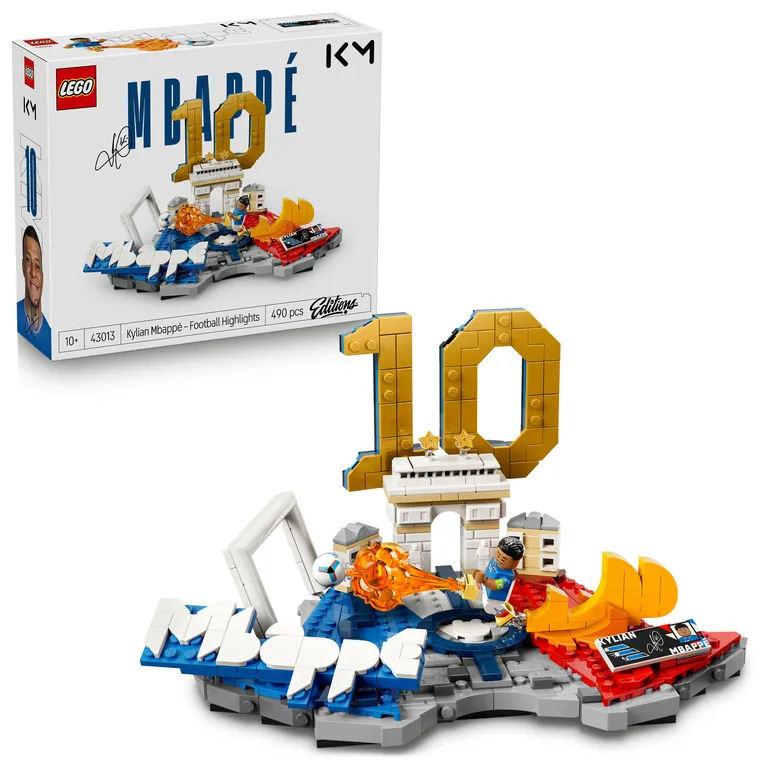 LEGO Editions Football, Kylian Mbappé - Momente importante din fotbal, 43013