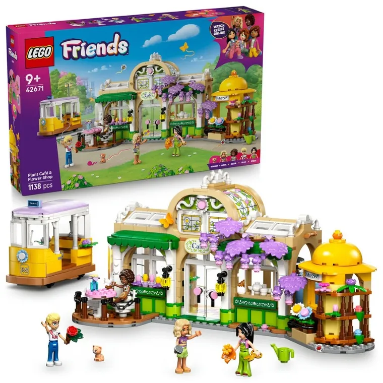 LEGO Friends, Cafenea cu multe plante si florarie, 42671
