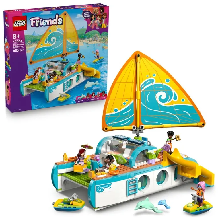 LEGO Friends, Calatoria aventuroasa cu barca, 42664