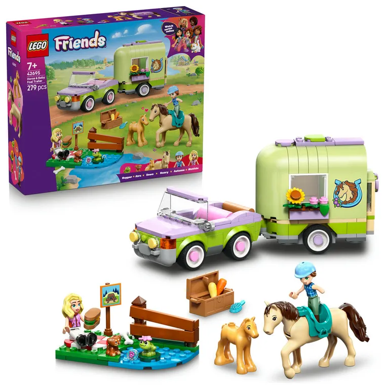 LEGO Friends, Remorca pentru cal si manz, 42695