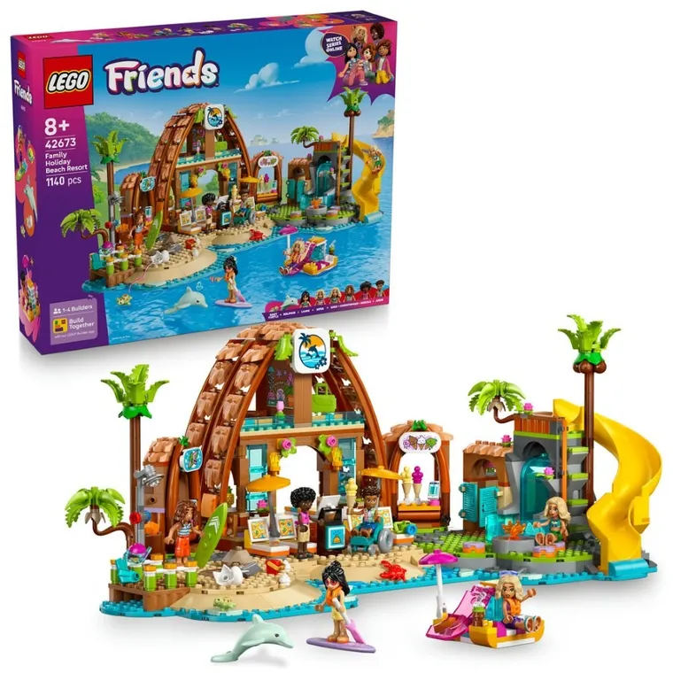 LEGO Friends, Statiune de pe litoral pentru vacanta cu familia, 42673