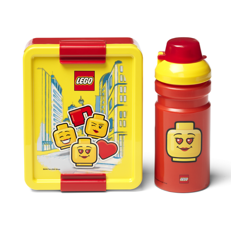 LEGO Girl, cutie pentru pranz si sticla de apa