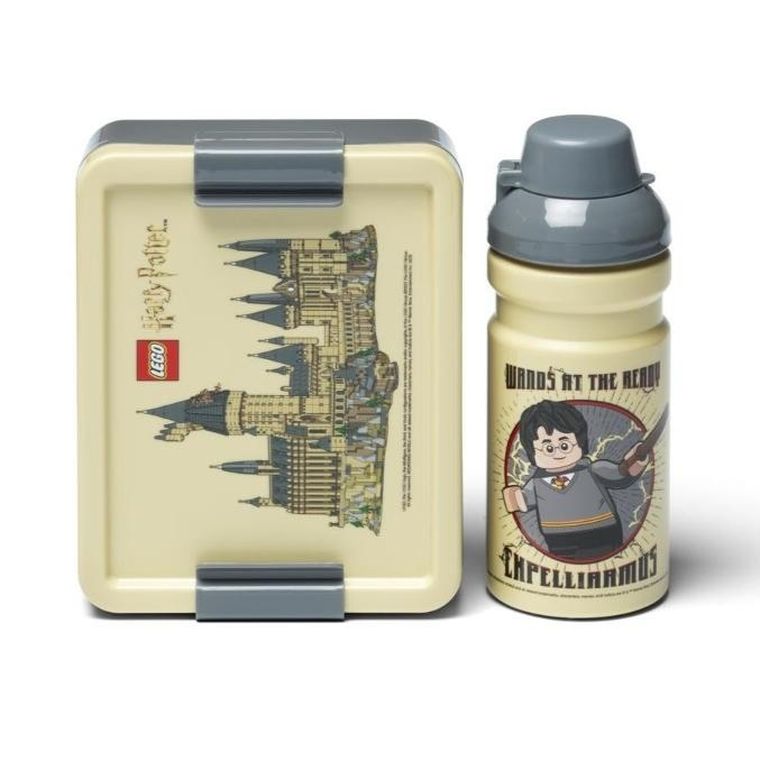 LEGO Harry Potter, Hogwarts, set: cutie pentru pranz + sticla de apa, 390 ml