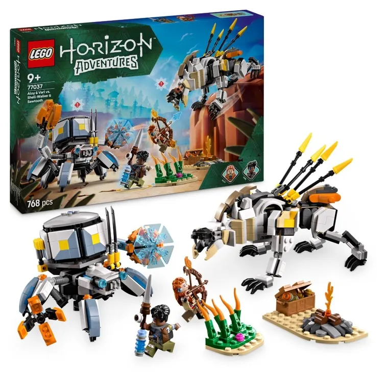 LEGO Horizon Adventures, Aloy si Varl vs. Shell-Walker si Sawtooth, 77037