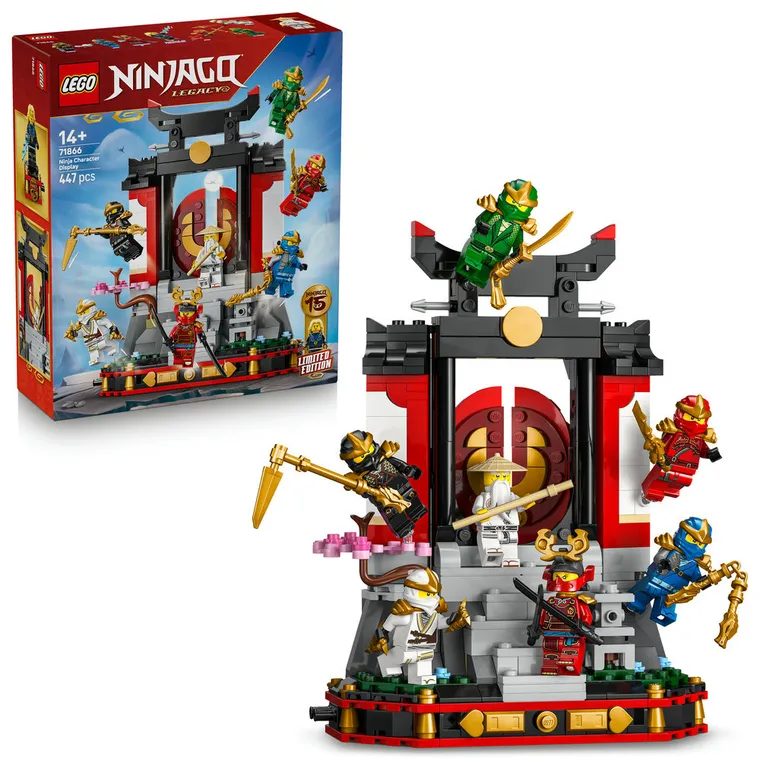 LEGO NINJAGO, Model pentru etalare cu personaje ninja la a 15-a aniversare, 71866