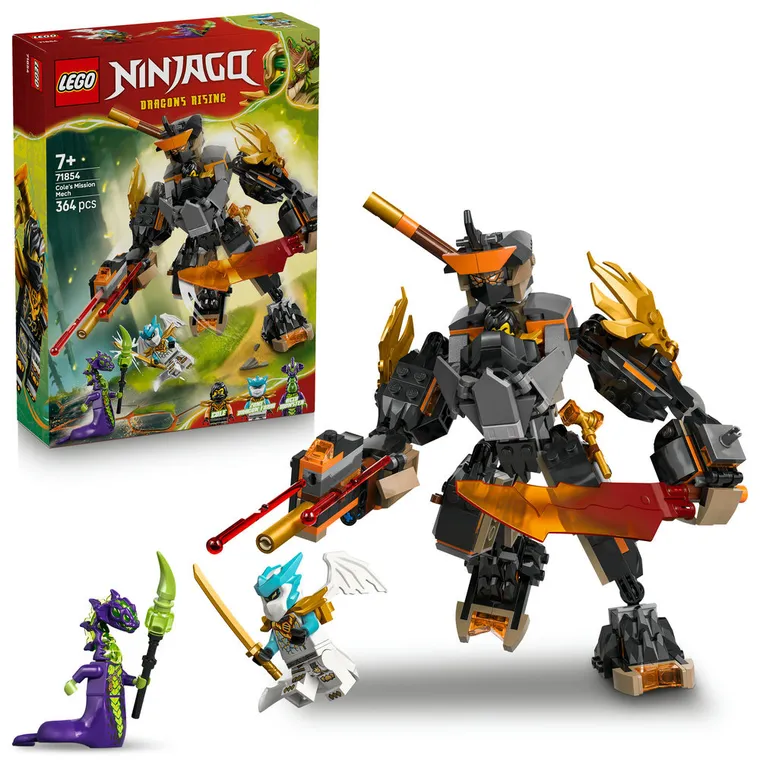 LEGO NINJAGO, Robotul de misiune al lui Cole si dragonul Zane, 71854