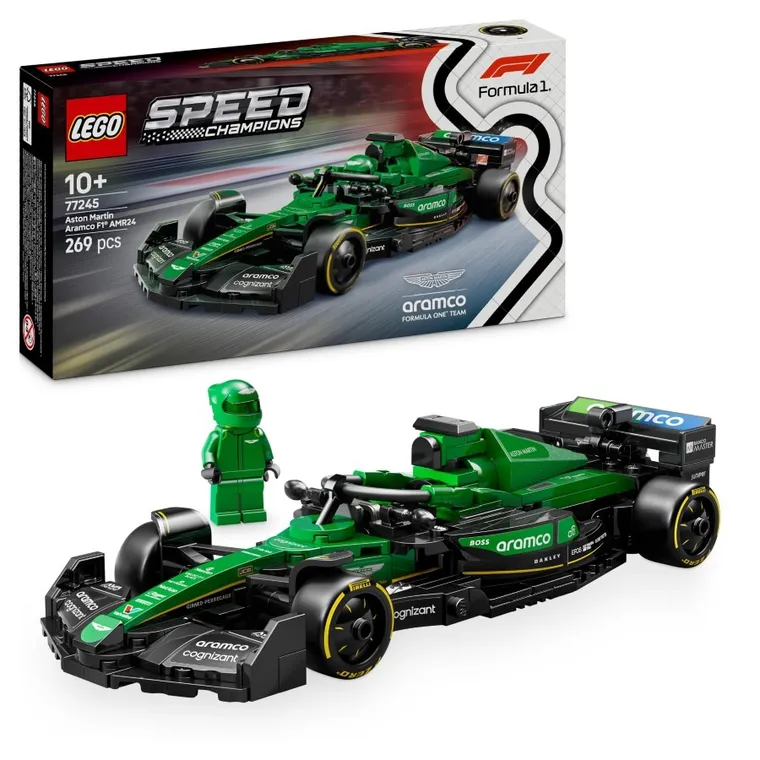 LEGO Speed Champions, Masina de curse Aston Martin Aramco F1 AMR24, 77245