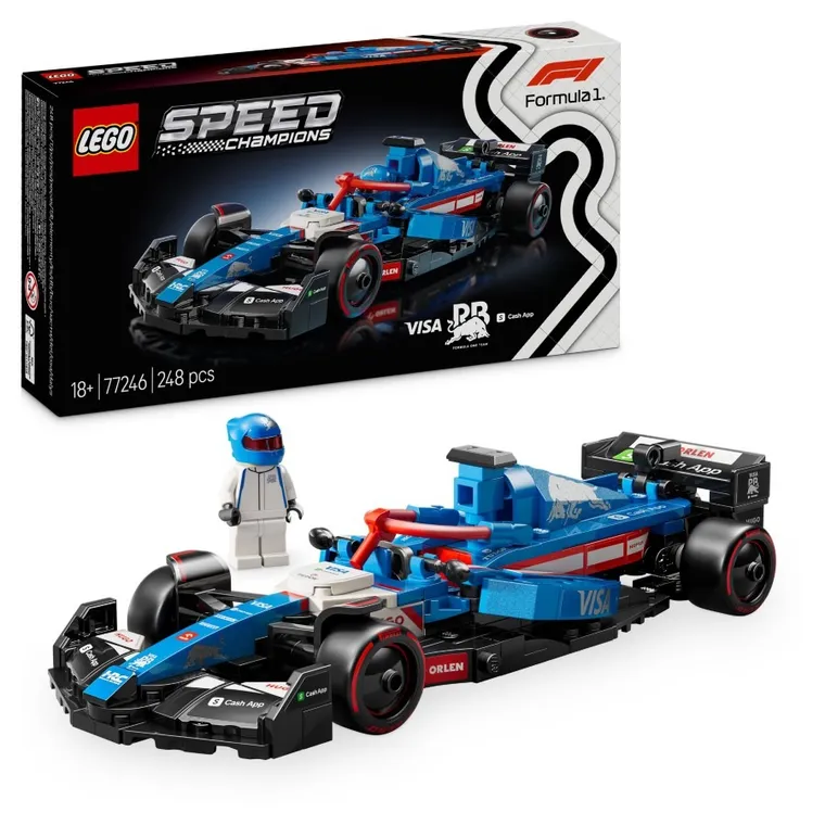 LEGO Speed Champions, Masina de curse F1 Visa Cash App RB VCARB 01, 77246