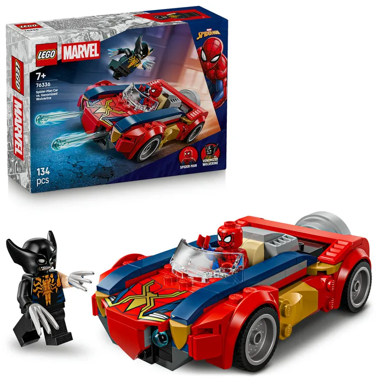 LEGO Super Heroes, Omul Paianjen in masina vs Wolverine venomizat, 76336