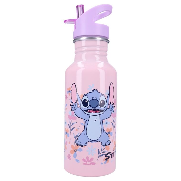 Lilo si Stitch, Keep it Cool, sticla da apa cu pai, violet, 500 ml