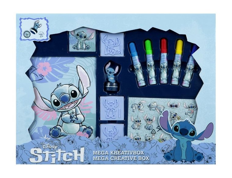 Lilo si Stitch, set creativ cu stampile, 24 piese