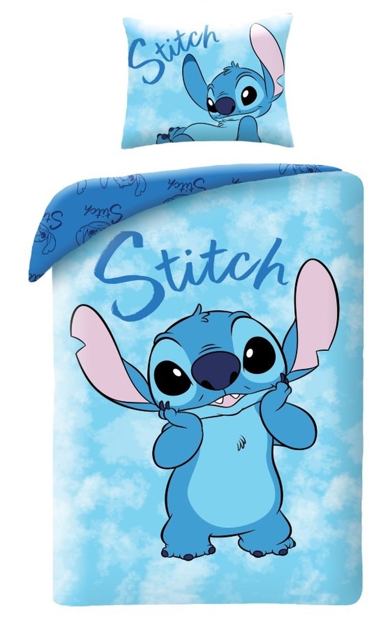 Lilo si Stitch, set lenjerie de pat single, 140-200 cm