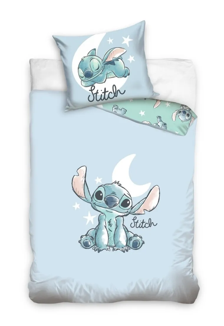 Lilo si Stitch, set lenjerie de pat single, 140-200 cm