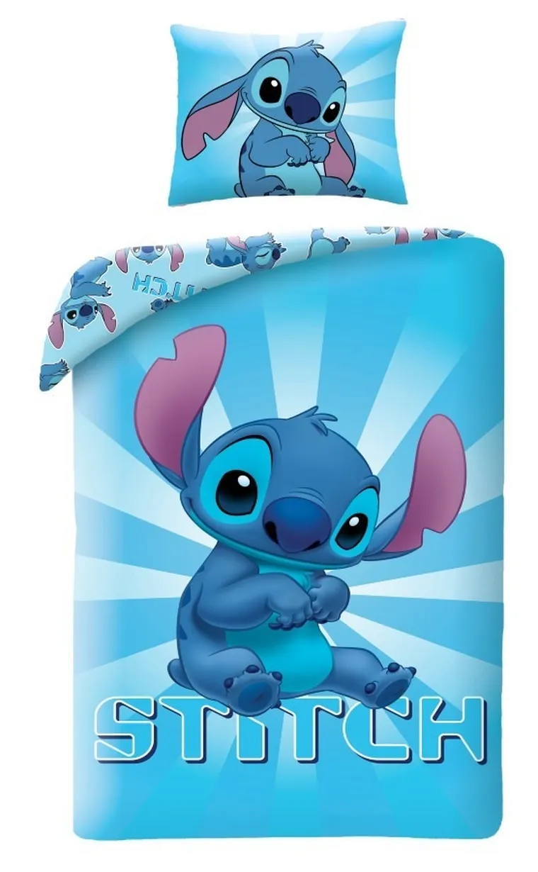 Lilo si Stitch, set lenjerie de pat single, 140-200cm