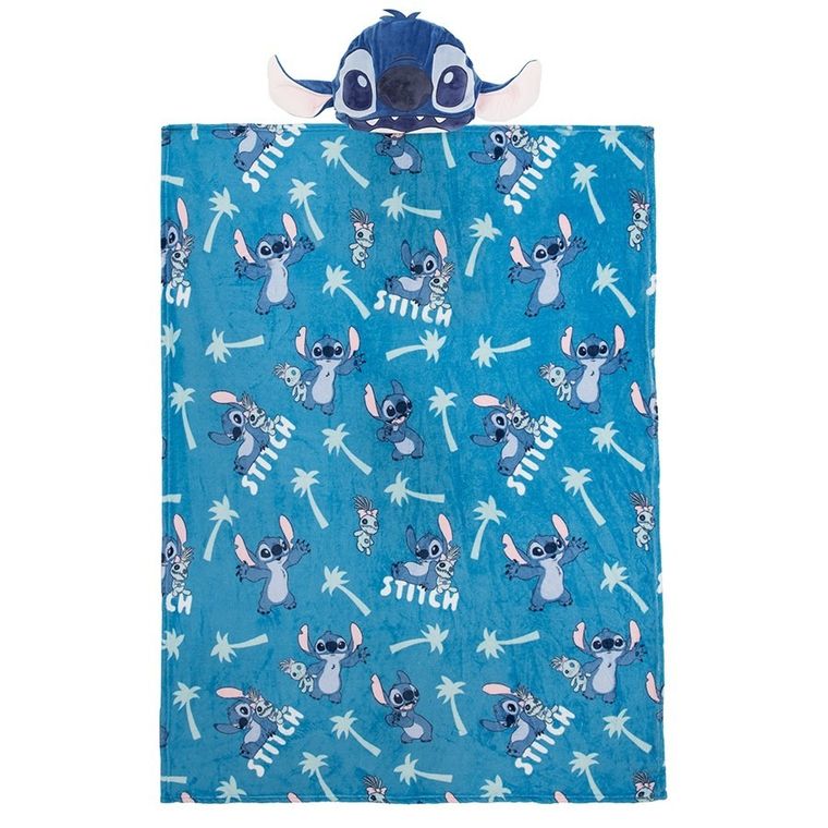 Lilo si Stitch, Stitch, patura cu perna, 35-35 cm + 120-150 cm