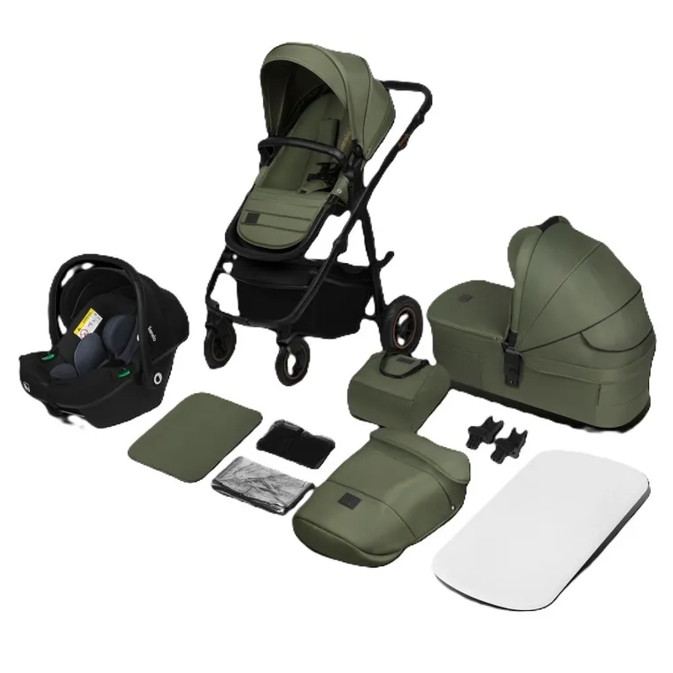 Lionelo, Amber Plus, carucior multifunctional 3in1, Green Forest