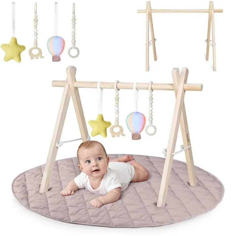 Lionelo, Anis, set: stand educativ din lemn si covoras