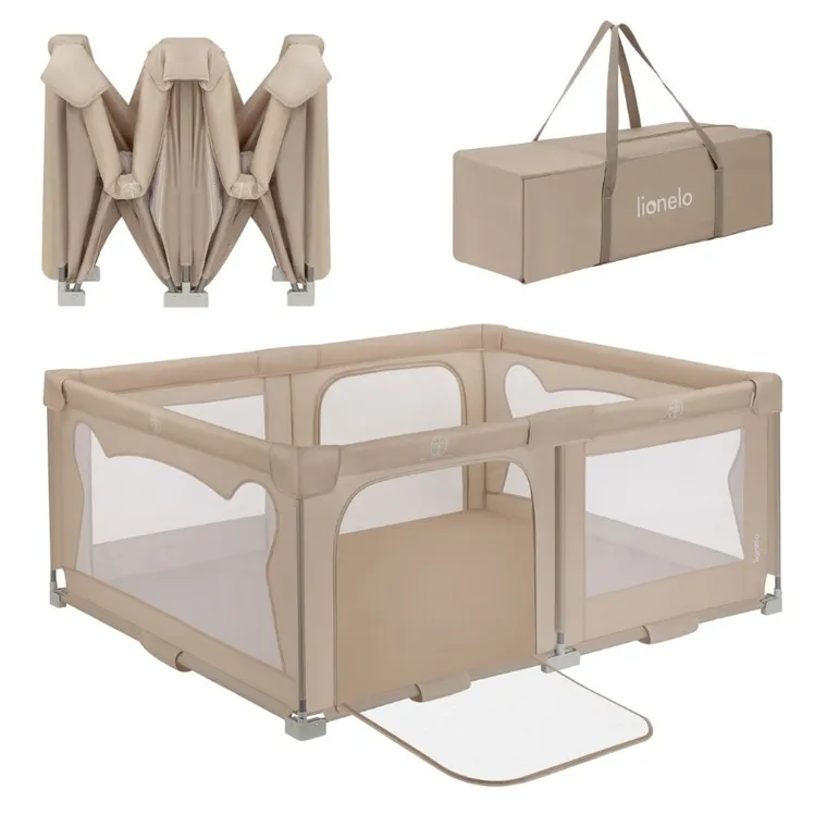 Lionelo, Florence, tarc de joaca pentru copii, Easy Fold, Beige Sand