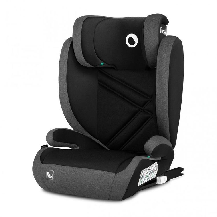 Lionelo, Hugo, I-size, scaun auto, 100-150 cm, Black Grey