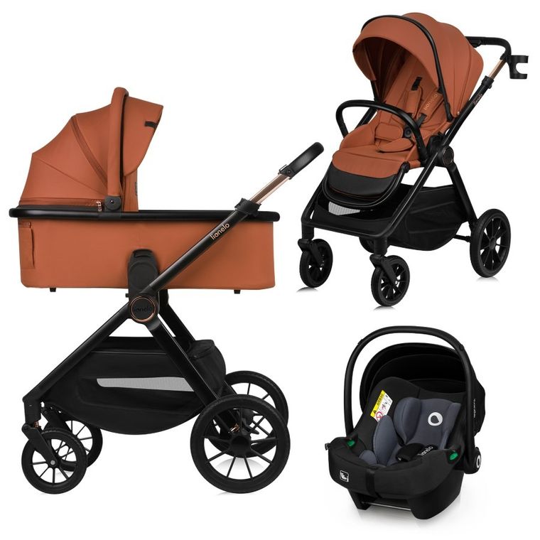 Lionelo, Layla, carucior multifunctional, 3in1, Brown Rust