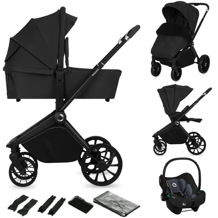 Lionelo, Mika Plus, carucior multifunctional 3in1, Black Onyx