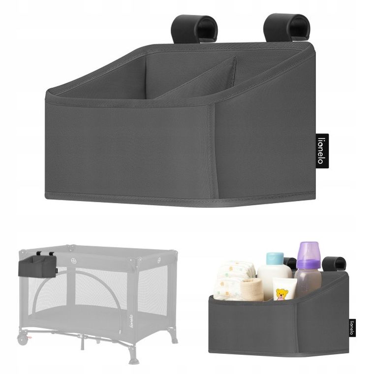 Lionelo, Sidepocket, organizator pentru patut, mic, Grey