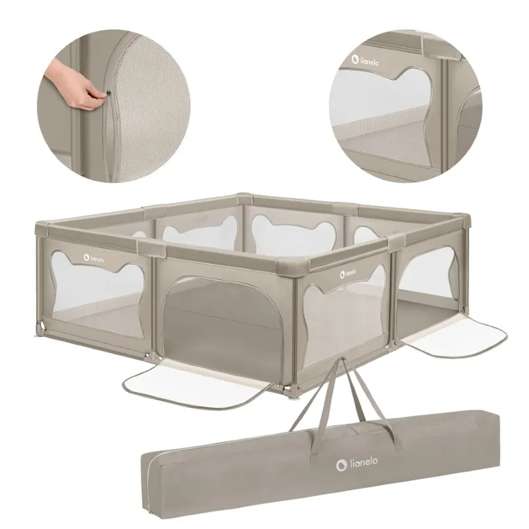 Lionelo, Willow XL, tarc de joaca pentru copii, Beige Sand