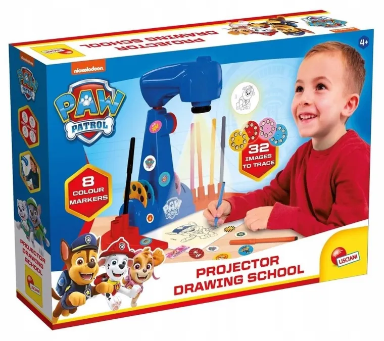 Lisciani, Paw Patrol, scoala de desen cu proiector, set creativ