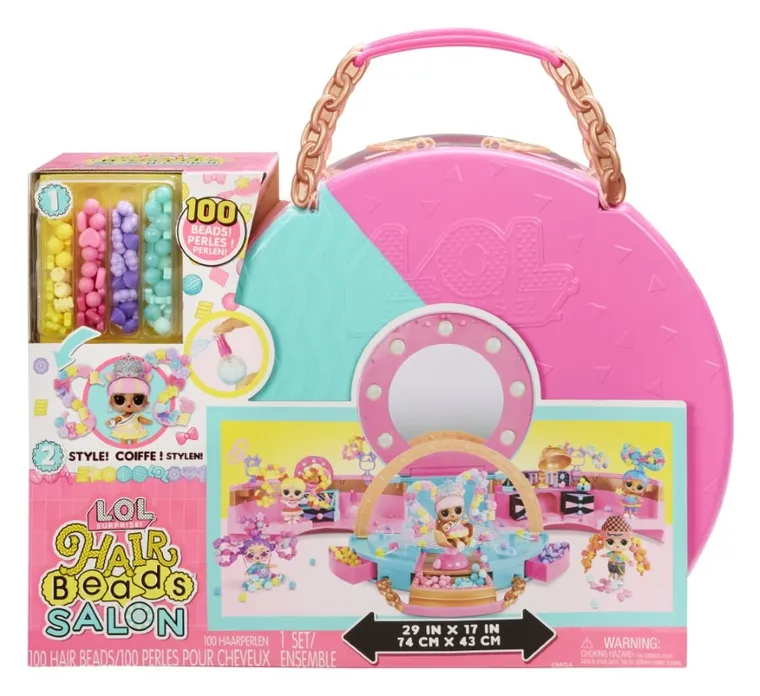 L.O.L. Surprise, Hair Beads Salon, set cu mini papusa