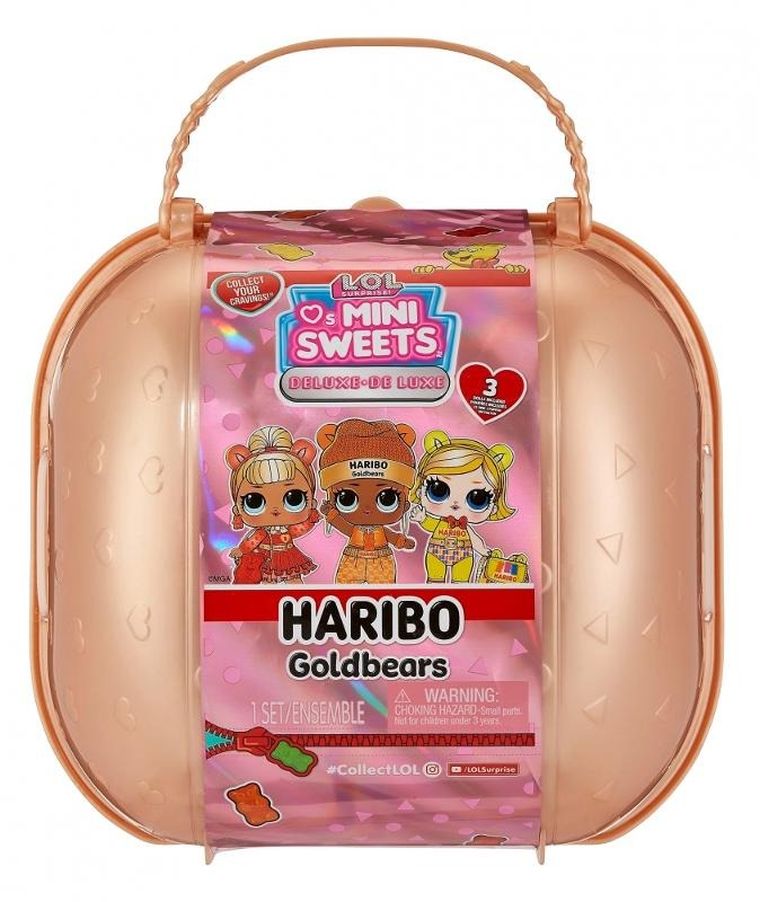 L.O.L. Surprise Loves Mini Sweets X Haribo, Goldbears, valiza si 3 papusi fashion