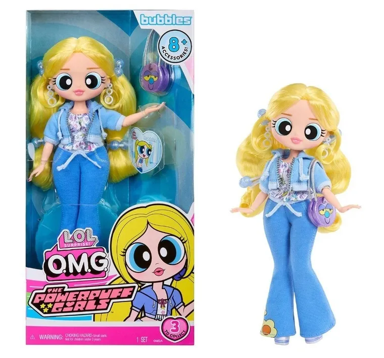 L.O.L. Surprise, O.M.G. Powerpuff Girls Doll, Bubbles, papusa fashion