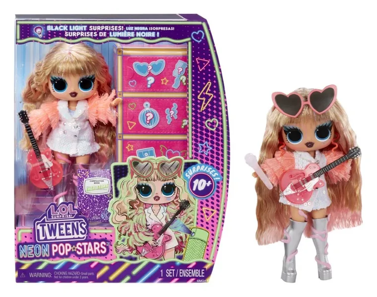 L.O.L. Surprise, Tweens Neon Pop Stars, Thea Stars, papusa fashion cu accesorii