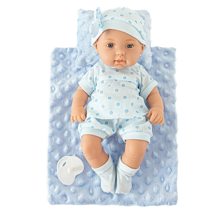 Lovely Baby, papusa bebelus, tinuta albastra