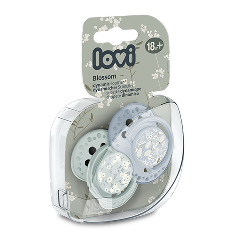 Lovi, Blossom Boy, suzeta dinamica din silicon, 18 luni+, 2 buc.