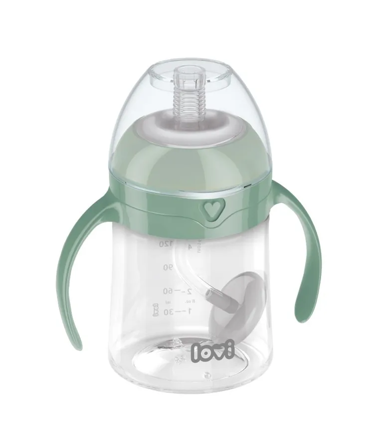 Lovi, cana cu pai, 150 ml, 6m+, verde