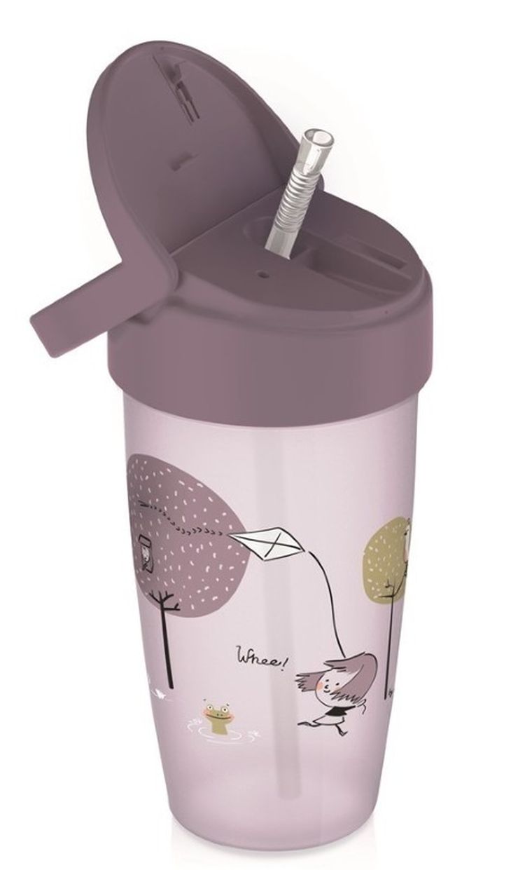 LOVI, Cana cu pai Active 350 ml Lovely Girl, 12 m+