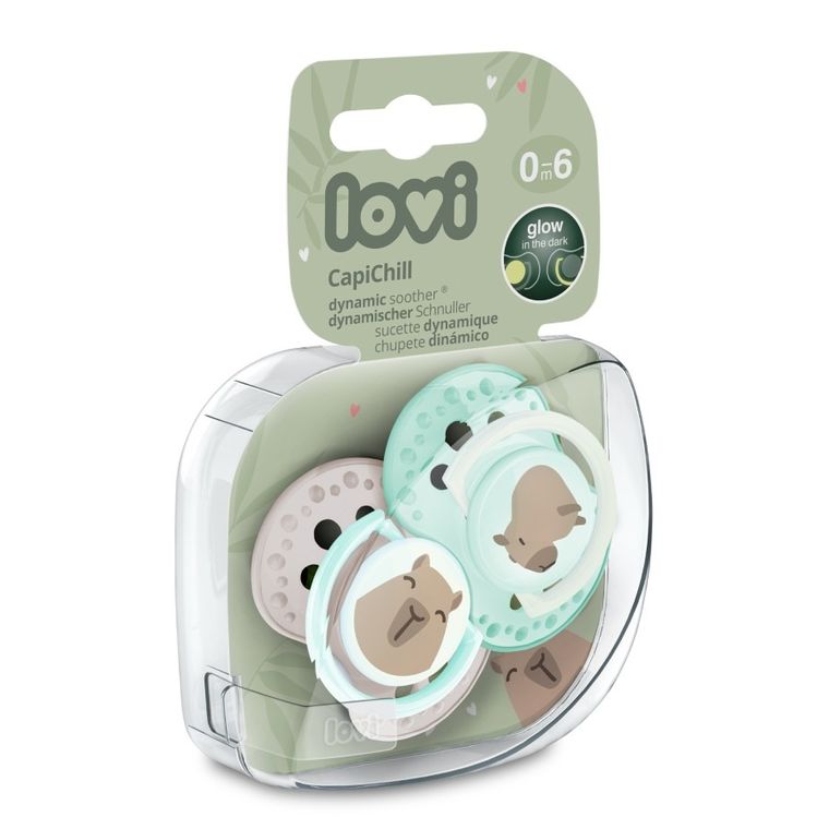 Lovi, CapiChill Boy, suzeta dinamica din silicon, 0-6m, 2 buc.