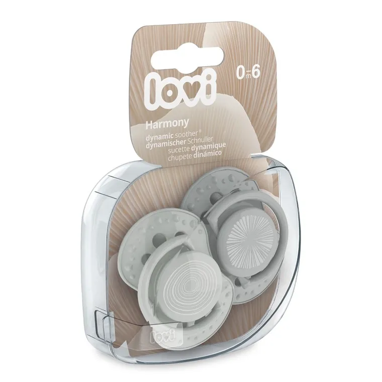 Lovi, Harmony, suzeta din silicon, dinamica, 0-6 luni, 2 buc.