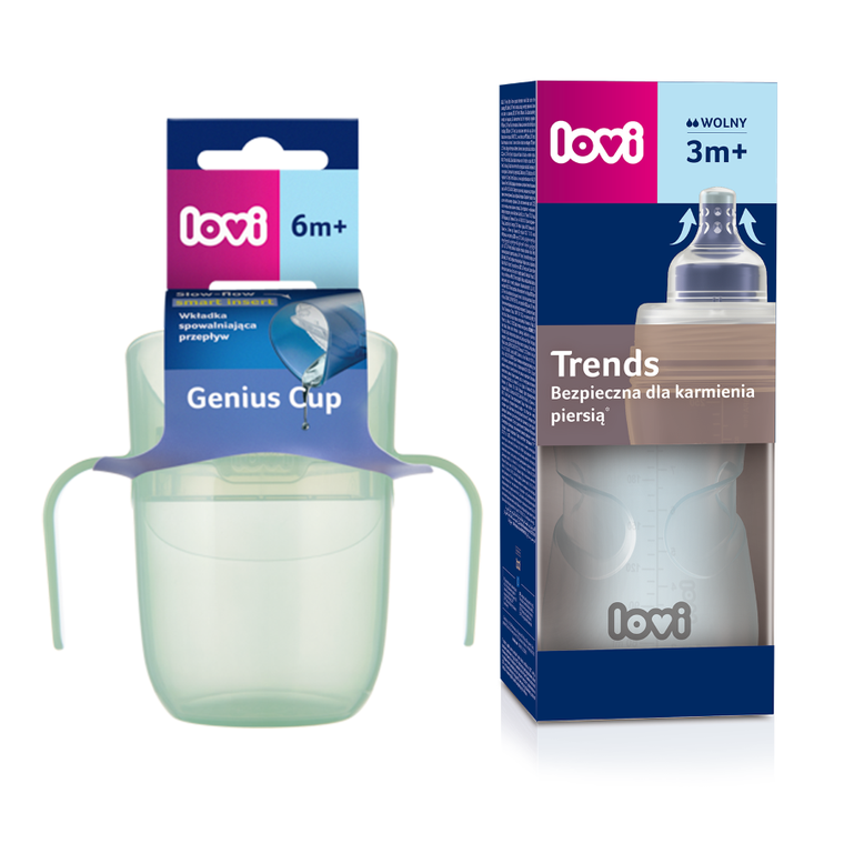 Lovi, set: cana, 130 ml + sticla Trends, 250 ml