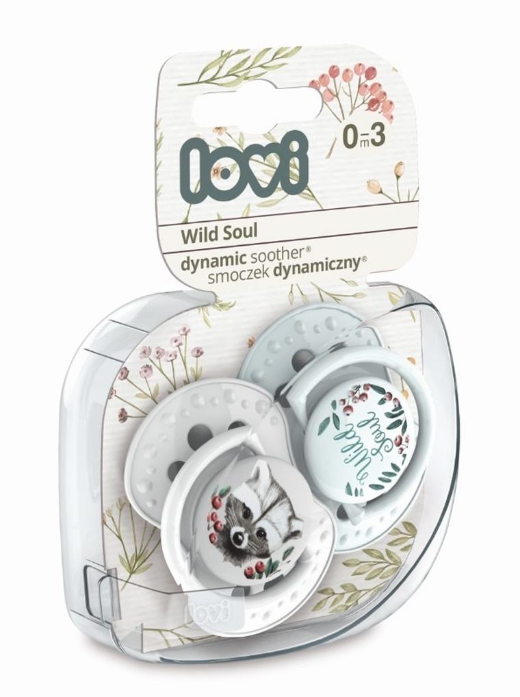 Lovi, Wild Soul Boy, suzeta dinamica din silicon, 0-3 luni, 2 buc.