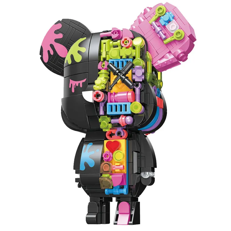 Maker Pop, Ursulet, piese de asamblare cu magnet, negru