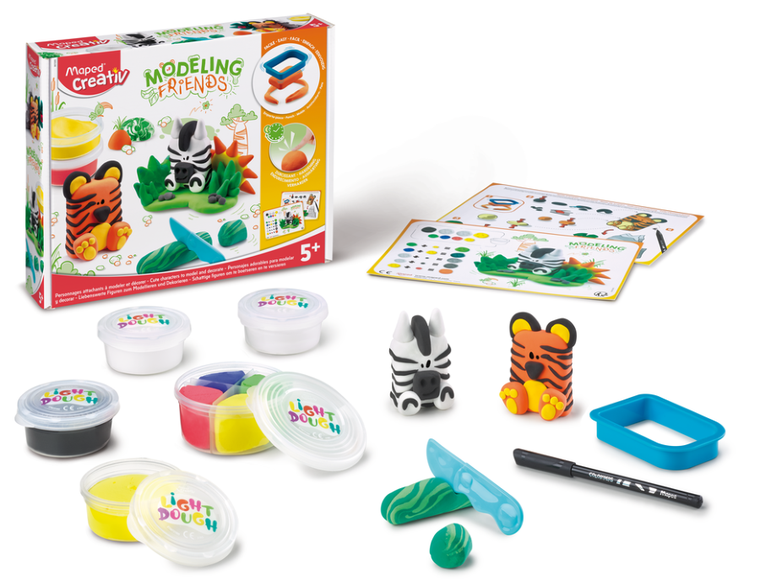 Maped Creativ, Friends, plastilina, animale salbatice, 2-18g, 1-31g