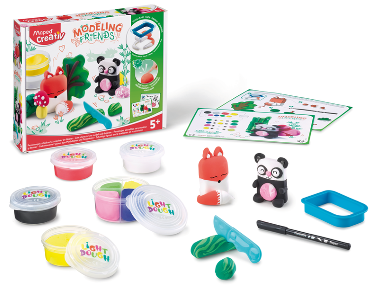 Maped Creativ, Friends, plastilina, animalute dragalase, 2-18g, 1-31g