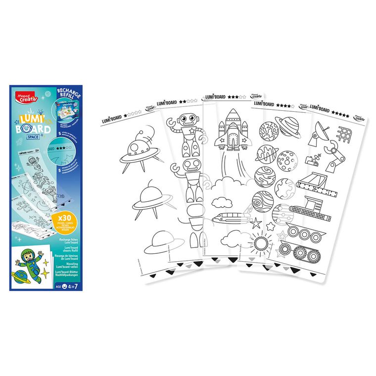Maped Creativ, kit complementar Lumi Board, cosmos