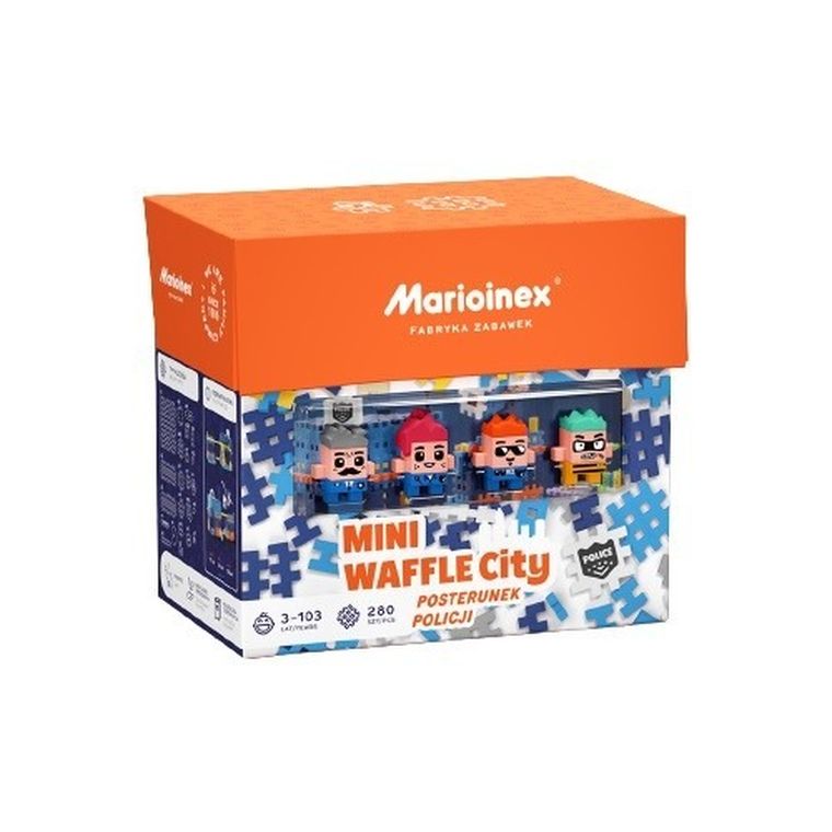 Marioinex, Mini Waffle, City, Postul de politie, set de constructie, 280 piese